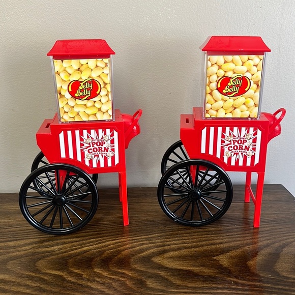Set of 2 jelly belly popcorn cart dispensers - Picture 1 of 7